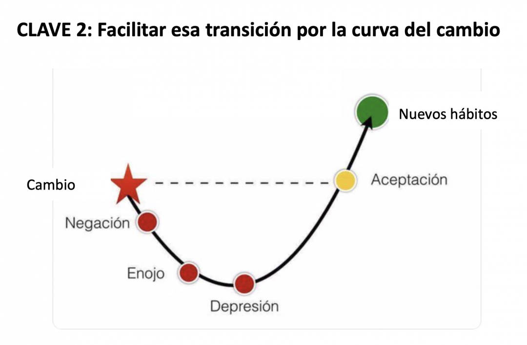 gestión del cambio organizacional - curva