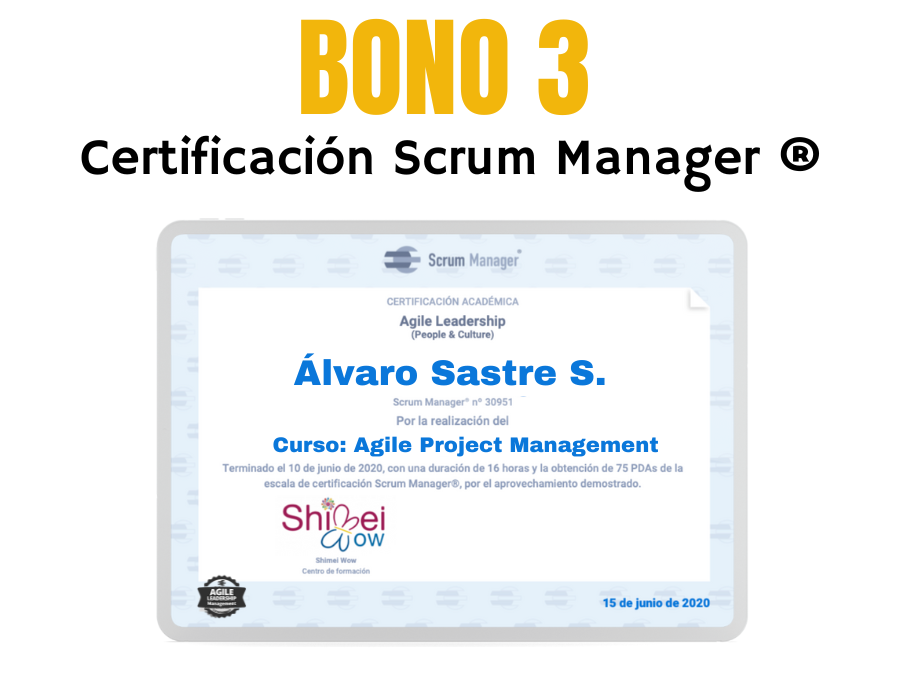 certificado Agile Project management